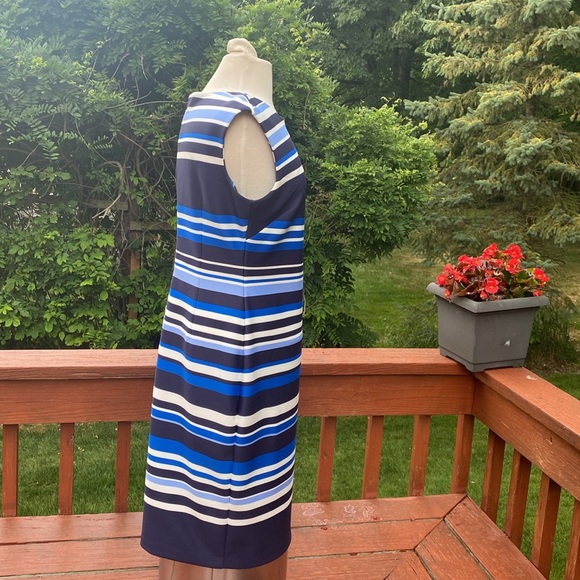 NWOT Vince Camuto Blue & White dress, see measurements in photos below. - Picture 4 of 12